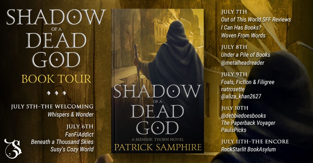 Shadow of a Dead God by Patrick Samphire, book tour participants