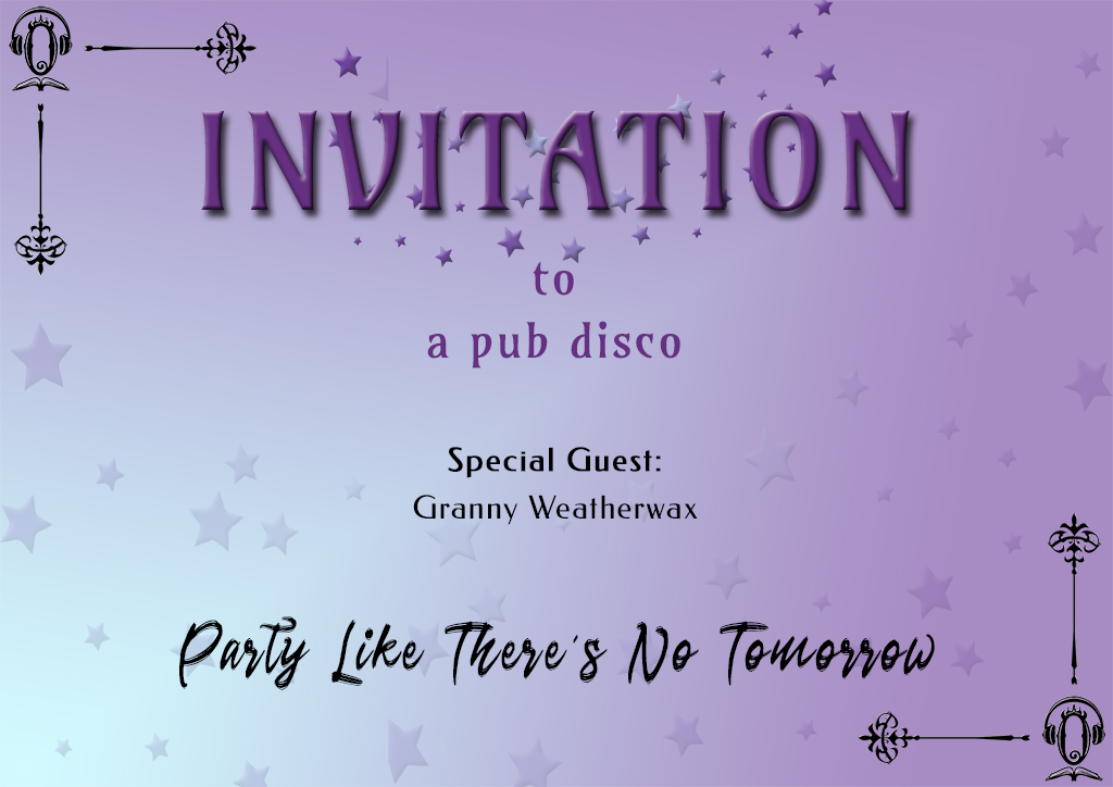 Rainbow Maccabre Party with the Stars invitation